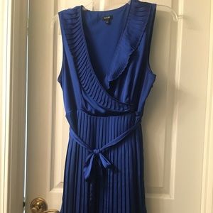 Faux wrap satin mini dress